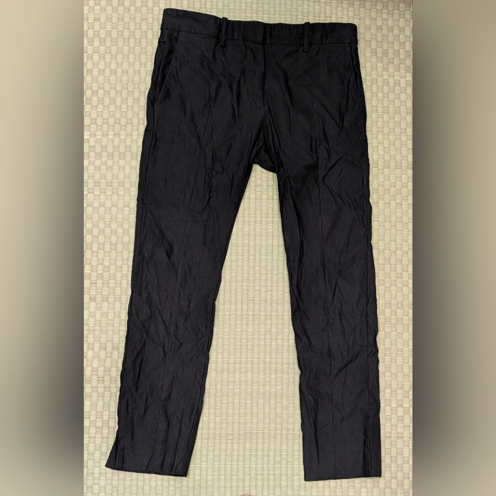 Acne Studios Linen Blend Pants Black Women's Size EU 34 (US 2) Made in Lithuania